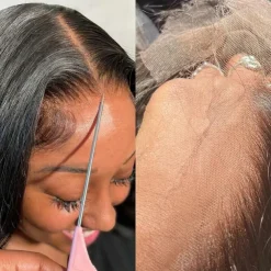 Vietnamese Hair 13*6 Closure Curly / Loose Wave Free Part Swiss Lace Remy Human Hair Women's with Baby Hair / Classic / Natural Hairline Daily Wear