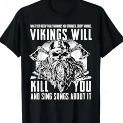 Viking T-shirt Pattern Graphic For Men's Adults' Halloween Carnival Masquerade Hot Stamping Casual Daily