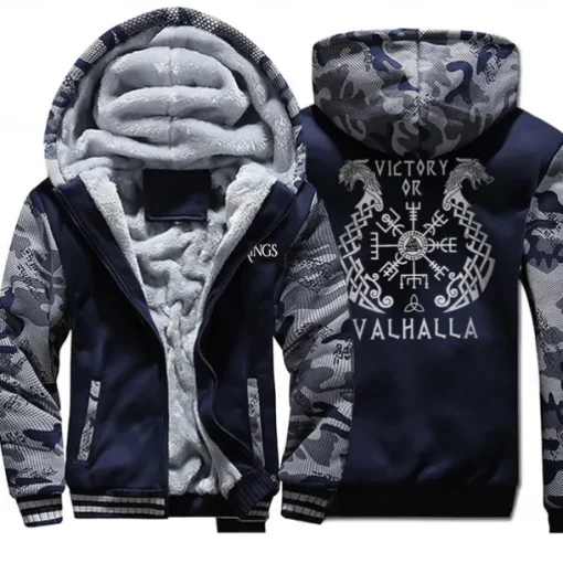 Vikings valhalla Hoodie Anime Outerwear Anime Graphic For Couple's Men's Women's Adults' Hot Stamping Casual Daily