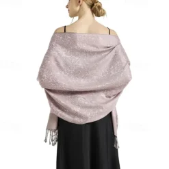 vimate Silky Paisley Pashmina Shawl Scarf-Women's Soft Double-side Jacquard Pashminas Wrap for Evening Dress Travel Shawl