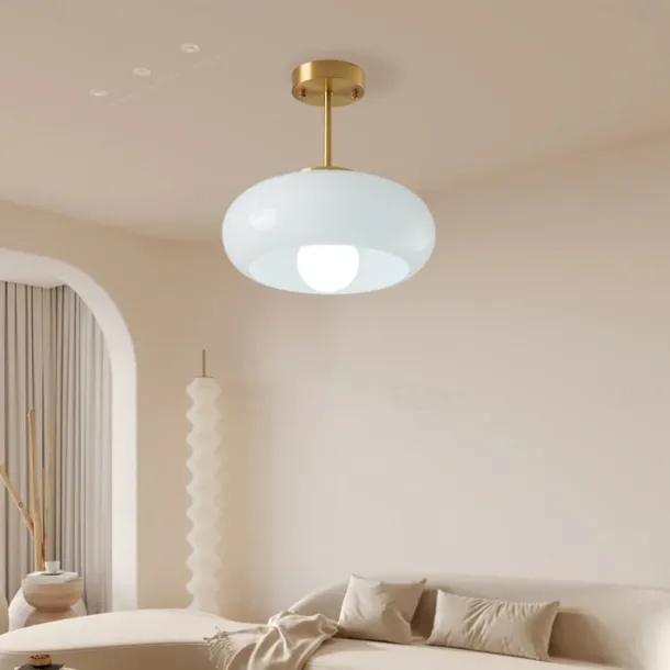 Vintage Ceiling Lights,Retro Glass Chandelier,Flush Mount Chandelier Light,Unique Brass Chandelier Dining