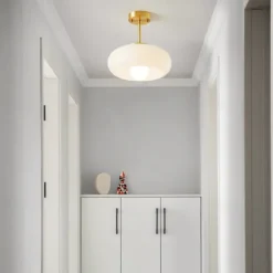 Vintage Ceiling Lights,Retro Glass Chandelier,Flush Mount Chandelier Light,Unique Brass Chandelier Dining