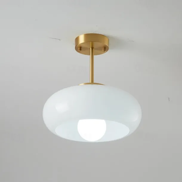 Vintage Ceiling Lights,Retro Glass Chandelier,Flush Mount Chandelier Light,Unique Brass Chandelier Dining