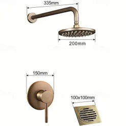 Vintage Concealed Shower Faucet Combo Set 8