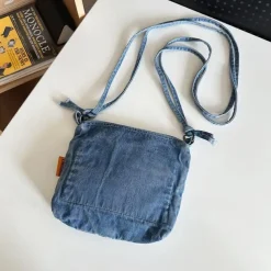 Vintage Denim Crossbody Bag – Casual Lightweight Shoulder Purse for Women, Trendy Everyday Messenger Bag