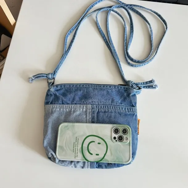 Vintage Denim Crossbody Bag – Casual Lightweight Shoulder Purse for Women, Trendy Everyday Messenger Bag