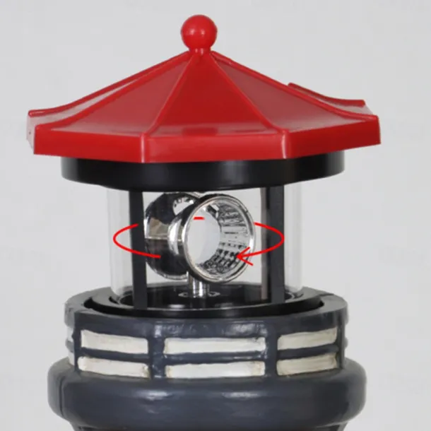 Vintage Lighthouse Outdoor Garden Waterproof Solar Resin Lighthouse Decoration Courtyard Light Landscape Light Projection Light Spot Light