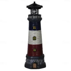 Vintage Lighthouse Outdoor Garden Waterproof Solar Resin Lighthouse Decoration Courtyard Light Landscape Light Projection Light Spot Light