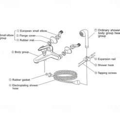 Vintage Shower System Faucet Set Wall Mounted, 360 Swivel Antique Brass Bathroom Shower Head Facuet Kit with Handheld Shower Head Sprayer Ceramic Valve Bath Mixer Tap