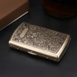 Vintage Style Metal Cigarette Case, Multiple Designs, Unique Creative Holder(Can Accommodate 12 Cigarettes)