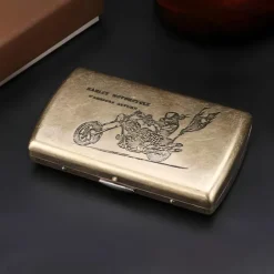 Vintage Style Metal Cigarette Case, Multiple Designs, Unique Creative Holder(Can Accommodate 12 Cigarettes)