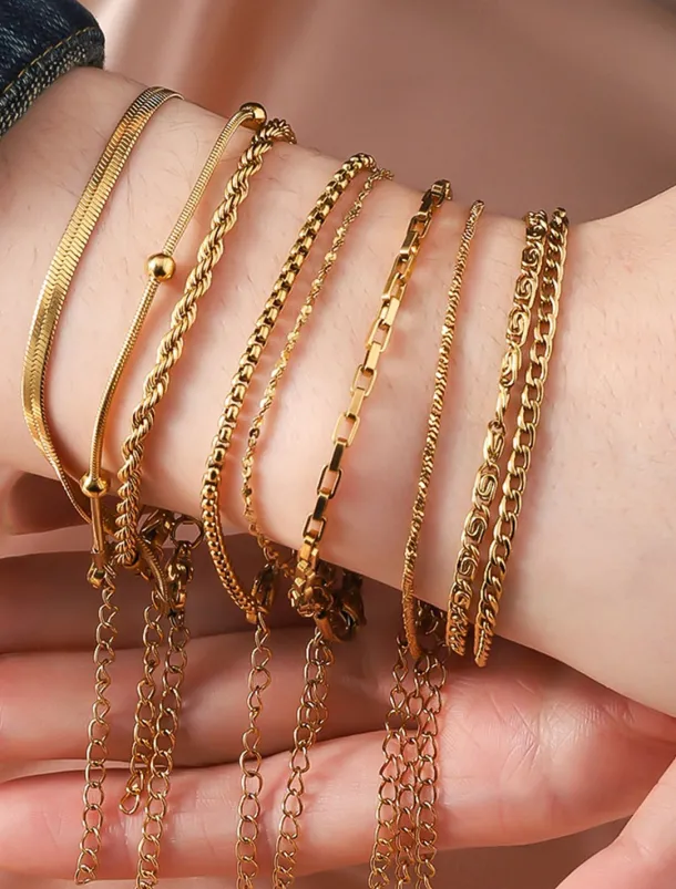 Vintage Style Totem Series Fashion Personalized Steel Bracelet Jewelry Golden / Golden 2 / Golden 3 For Holiday