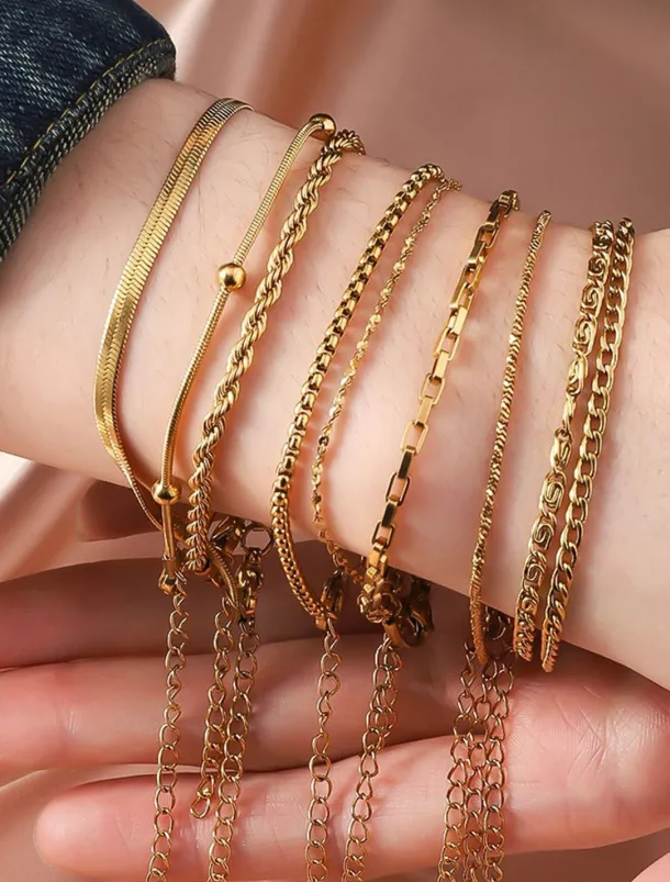 Vintage Style Totem Series Fashion Personalized Steel Bracelet Jewelry Golden / Golden 2 / Golden 3 For Holiday