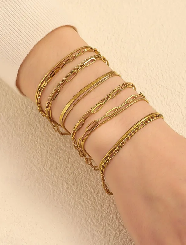 Vintage Style Totem Series Fashion Personalized Steel Bracelet Jewelry Golden / Golden 2 / Golden 3 For Holiday