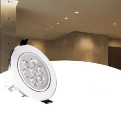 7W 7 LEDs Recessed LED Downlights Ceiling Lights, Warm White/Cold White, 85-265V for Home/Office Easy Install 1pc