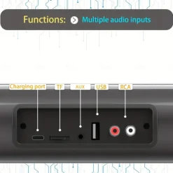 20W Bluetooth Speaker Compatible Home Surround SoundBar Enjoy Theater-Quality Audio for Your TV or PC