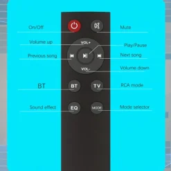 20W Bluetooth Speaker Compatible Home Surround SoundBar Enjoy Theater-Quality Audio for Your TV or PC