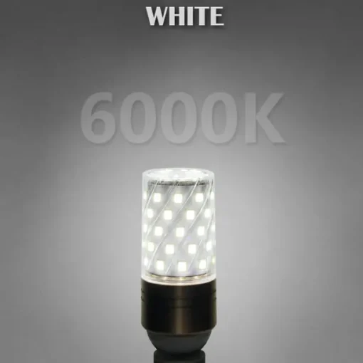 12W E14 E27 Led Candlestick Bulb AC85-265V Silver LED Corn Bulb Two-color Temperature Corn Lamp Equivalent to the Traditional 100 Watt 1400lm Led Chandelier Bulb