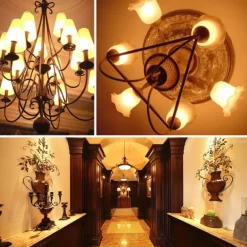 12W E14 E27 Led Candlestick Bulb AC85-265V Silver LED Corn Bulb Two-color Temperature Corn Lamp Equivalent to the Traditional 100 Watt 1400lm Led Chandelier Bulb