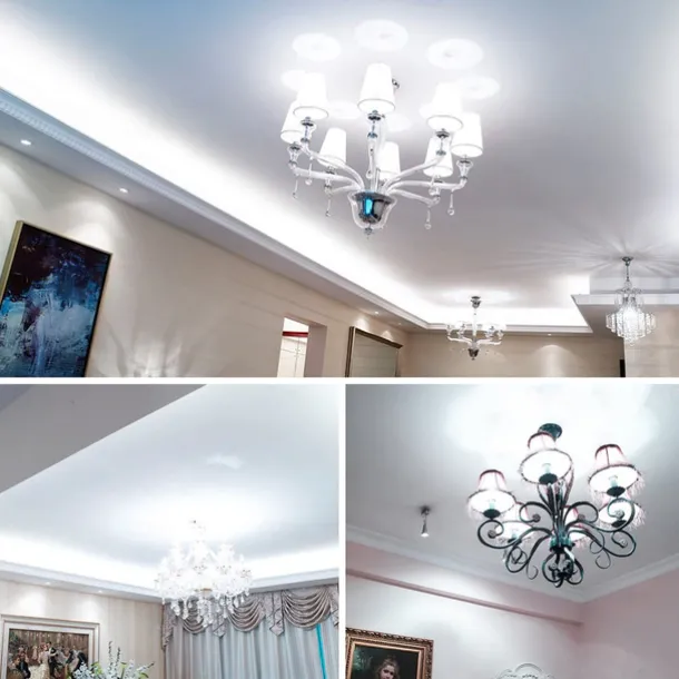12W E14 E27 Led Candlestick Bulb AC85-265V Silver LED Corn Bulb Two-color Temperature Corn Lamp Equivalent to the Traditional 100 Watt 1400lm Led Chandelier Bulb