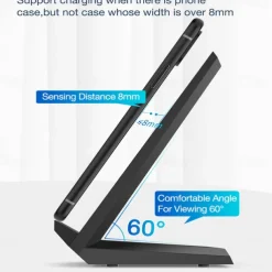 15W Fast Wireless Charger Qi Certified Wireless Charging Stand Compatible with iPhone 13/12/SE 2020/11/XS Max/XR/X Samsung Galaxy S22 S21 S20 S10 Note 20 and Qi Supported Phones