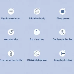 1600W Garment Steamer Steam Iron Handheld Portable Home Travelling For Clothes Ironing Wet Dry Ironing Machine 110v/220v