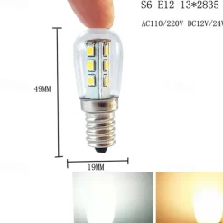 2W LED Globe Bulbs 150lm E12 T13 LED Beads SMD 2835 Warm White White 220V