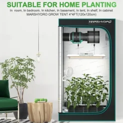 50W LED Grow Light for Indoor Plants Full Spectrum Sunlike Lights for Seedlings Veg Bloom in 2x2/3x3 Grow Tent