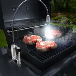 10W Magnetic BBQ Led Grill Light Adjustable 360 Degree Flexible Gooseneck Screw Clamp for Party Office Outdoor Indoor Barbeque Tools AAA battery powered