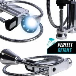 10W Magnetic BBQ Led Grill Light Adjustable 360 Degree Flexible Gooseneck Screw Clamp for Party Office Outdoor Indoor Barbeque Tools AAA battery powered