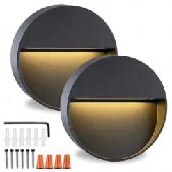 5W Outdoor Wall Light LED Waterproof IP65 Wall Lamp AC/D12V Safety Voltage Deck Lamp Bar Lamp Ladder Lamp Landscape Lamp Die Cast Aluminum 3000K Warm White Optional AC85-265V 2PCS 6PCS