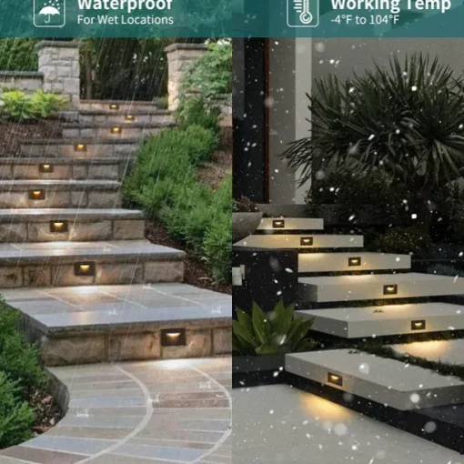 5W Outdoor Wall Light LED Waterproof IP65 Wall Lamp AC/D12V Safety Voltage Deck Lamp Bar Lamp Ladder Lamp Landscape Lamp Die Cast Aluminum 3000K Warm White Optional AC85-265V 2PCS 6PCS