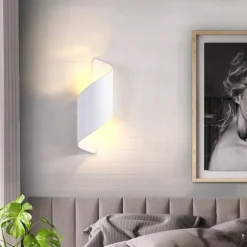 15W Outdoor Weatherproof Wall Light 10.9in Large Size Modern LED Wall Lamp Black Gold / White Gold Cast Aluminum Wall Wash Light for Porch Garden Corridor Balcony Landscape AC85-265V