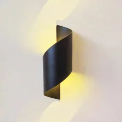 15W Outdoor Weatherproof Wall Light 10.9in Large Size Modern LED Wall Lamp Black Gold / White Gold Cast Aluminum Wall Wash Light for Porch Garden Corridor Balcony Landscape AC85-265V