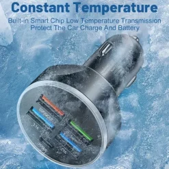 250W PD USB Car Charger Fast Charging Type C USB Phone Adapter In Car For Car Quick Charger