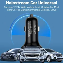 250W PD USB Car Charger Fast Charging Type C USB Phone Adapter In Car For Car Quick Charger