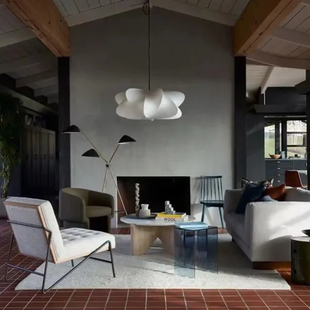 Wabi Sabi Ceiling Lamp Silk Hanging Lamp Ceiling Light for Living Pendant Lights Home Decorations Lustre Room 85-265V