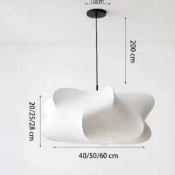 Wabi Sabi Ceiling Lamp Silk Hanging Lamp Ceiling Light for Living Pendant Lights Home Decorations Lustre Room 85-265V