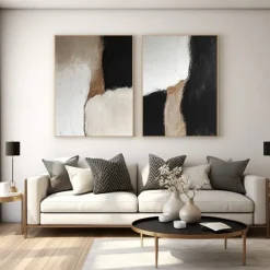 Wabi sabi painting handmade Wall Art Set of 2 Beige Abstract Painting on Canvas hand painted A Pair Beige Texture oil paintings Wall Art Neutral Abstract Wall Art Boho Wal Decor painting