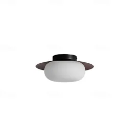 Wabi Sabi Retro Wood Lighting Fixture Milk White Glass Shade Japanese Style Walnut Wood Decor Hanging Ceiling Lamp 28cm 110-240V