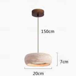 Wabi-Sabi Bedside Chandelier Cave Stone Restaurant Bar Vintage Creative Lamps Vestibule LED Pendant Light 20cm 110-240V
