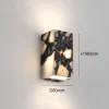 Wabi-Sabi Waterproof Natural Purple Marble Wall Lamp for Bedroom Hallway Entranceway
