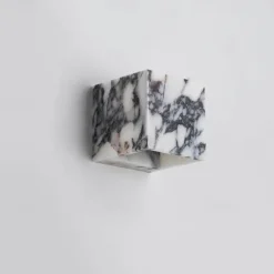 Wabi-Sabi Waterproof Natural Purple Marble Wall Lamp for Bedroom Hallway Entranceway