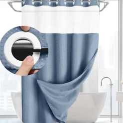 Waffle Weave Shower Curtain 180cm*180cm(70