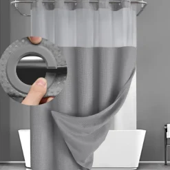 Waffle Weave Shower Curtain 180cm*180cm(70