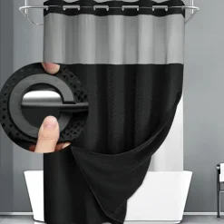 Waffle Weave Shower Curtain 180cm*180cm(70