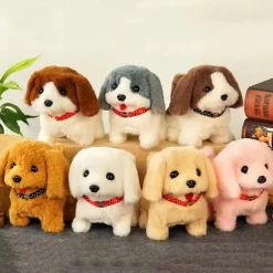Wagging Robot Dog Toy - Electric Plush Puppy Simulation Pet - Halloween Christmas Decorations Office Desktop Ornaments(Random Style)