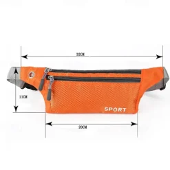 Waist Bag Men and Women Outdoor Sports Mobile Phone Waist Bag Nylon Waterproof Running Waist Bag Close-fitting Messenger Bag