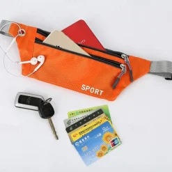 Waist Bag Men and Women Outdoor Sports Mobile Phone Waist Bag Nylon Waterproof Running Waist Bag Close-fitting Messenger Bag