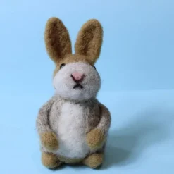 Waldorf Doll Accessories Handmade Wool Soft Baby Bunny Girl Accompany Rag Dolls Birthday Gift Knitted Doll Cute Girls Plush Doll Stuffed Toy Personalized Woven Doll Kit